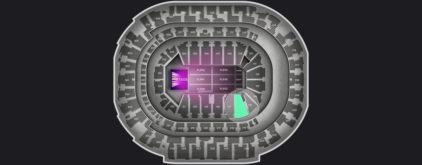 Seat view from Lower