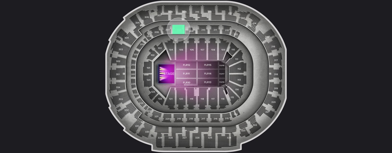 Seat view from Platinum