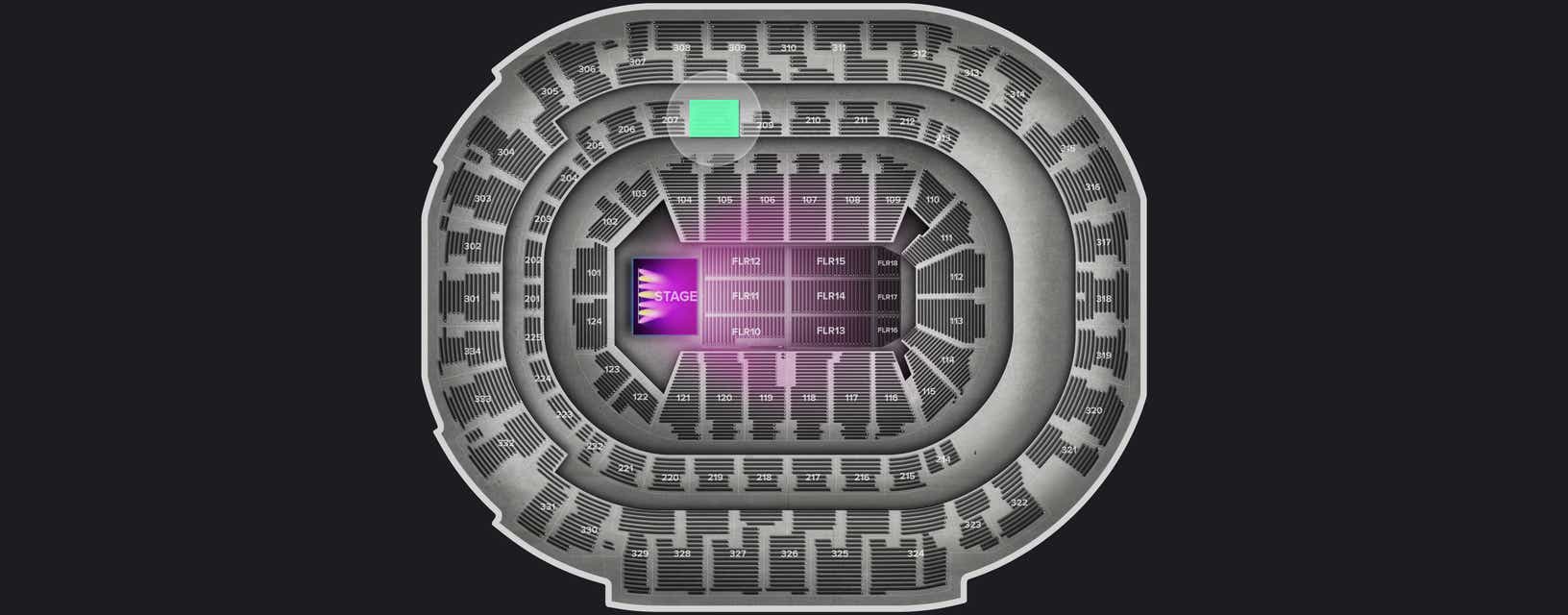 Seat view from Platinum