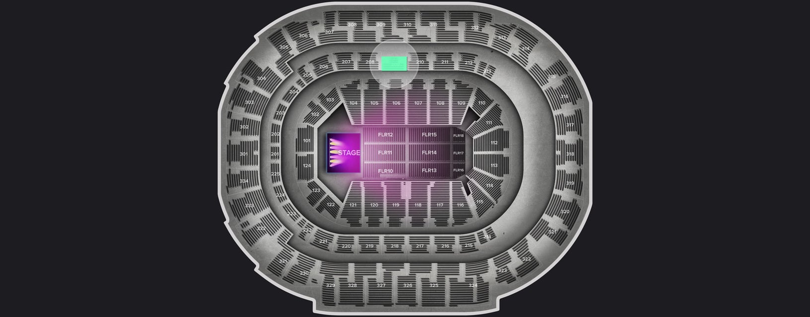 Seat view from Platinum