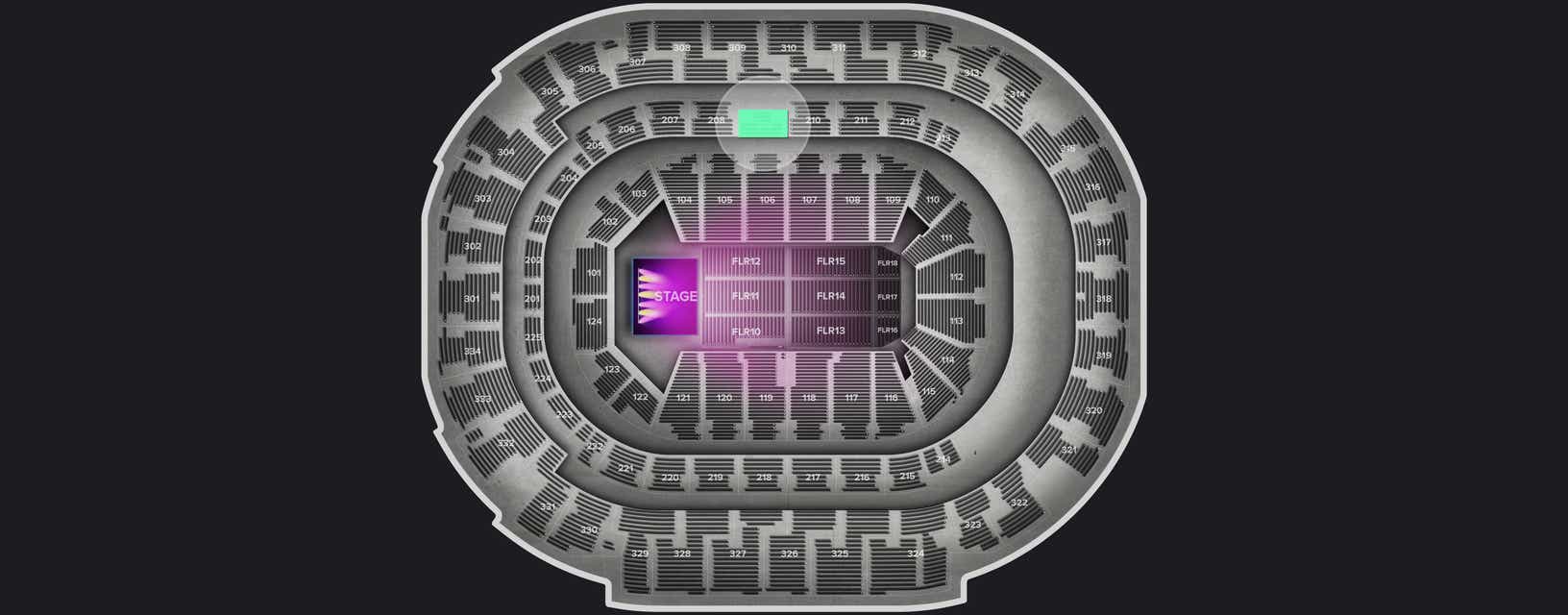 Seat view from Platinum