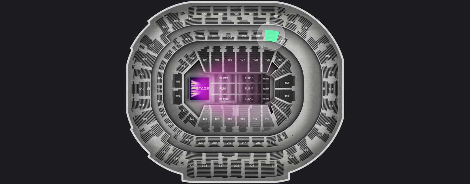Seat view from Platinum