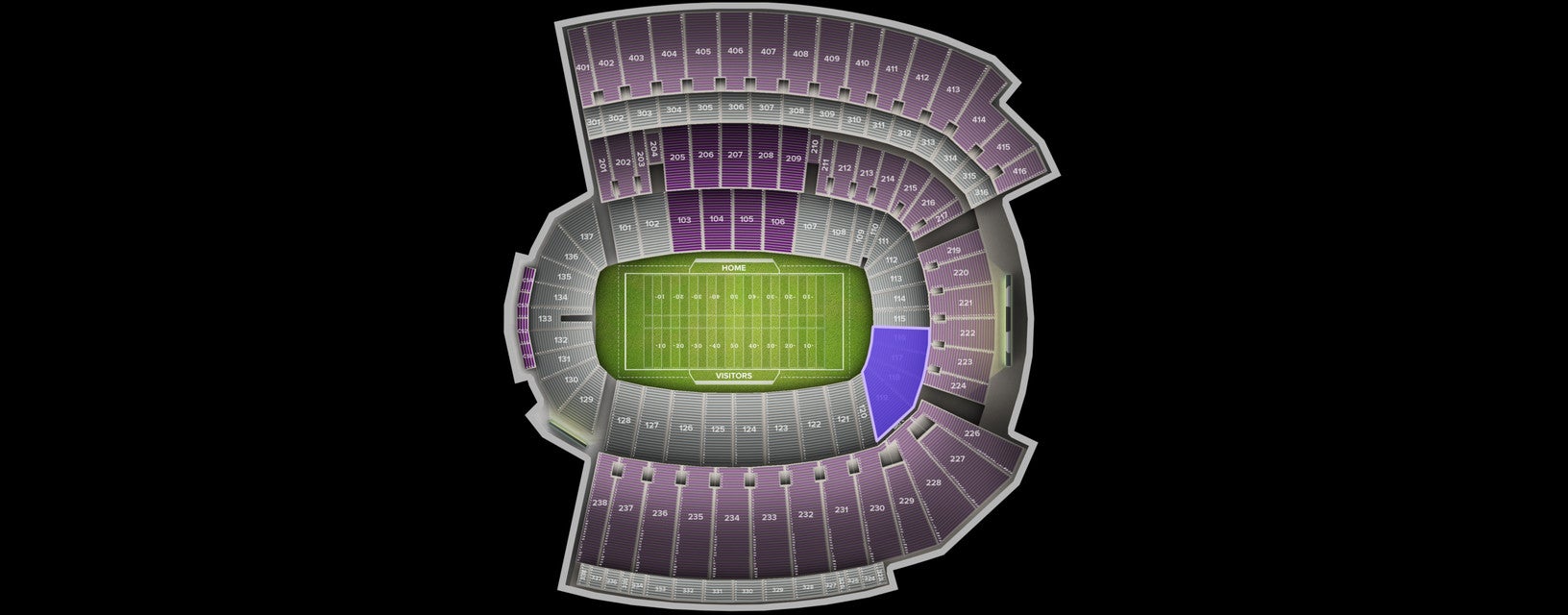 Seat view from Lower Endzone