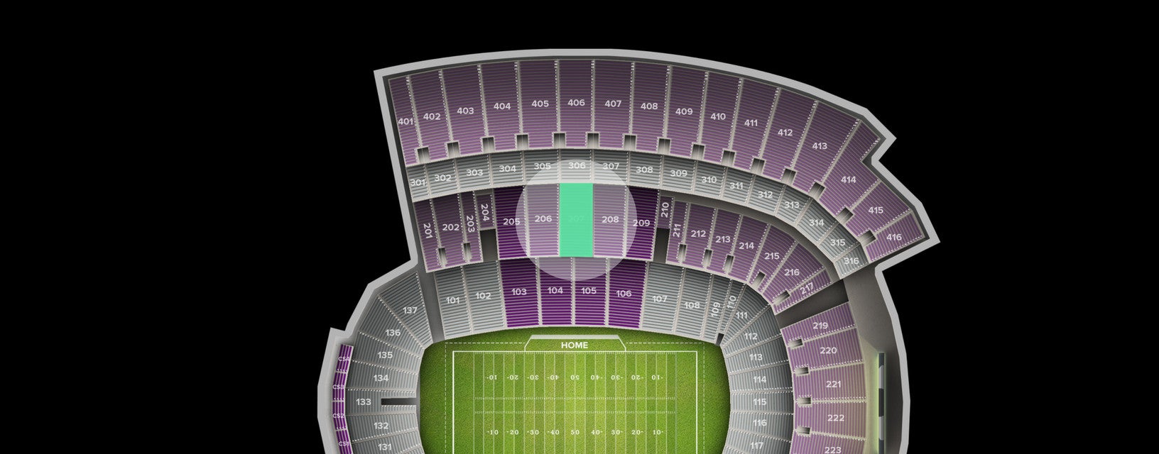 Seat view from Club