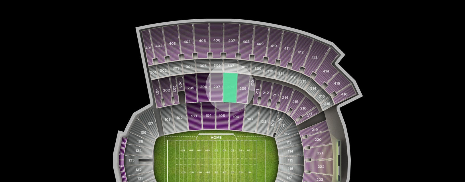 Seat view from Club
