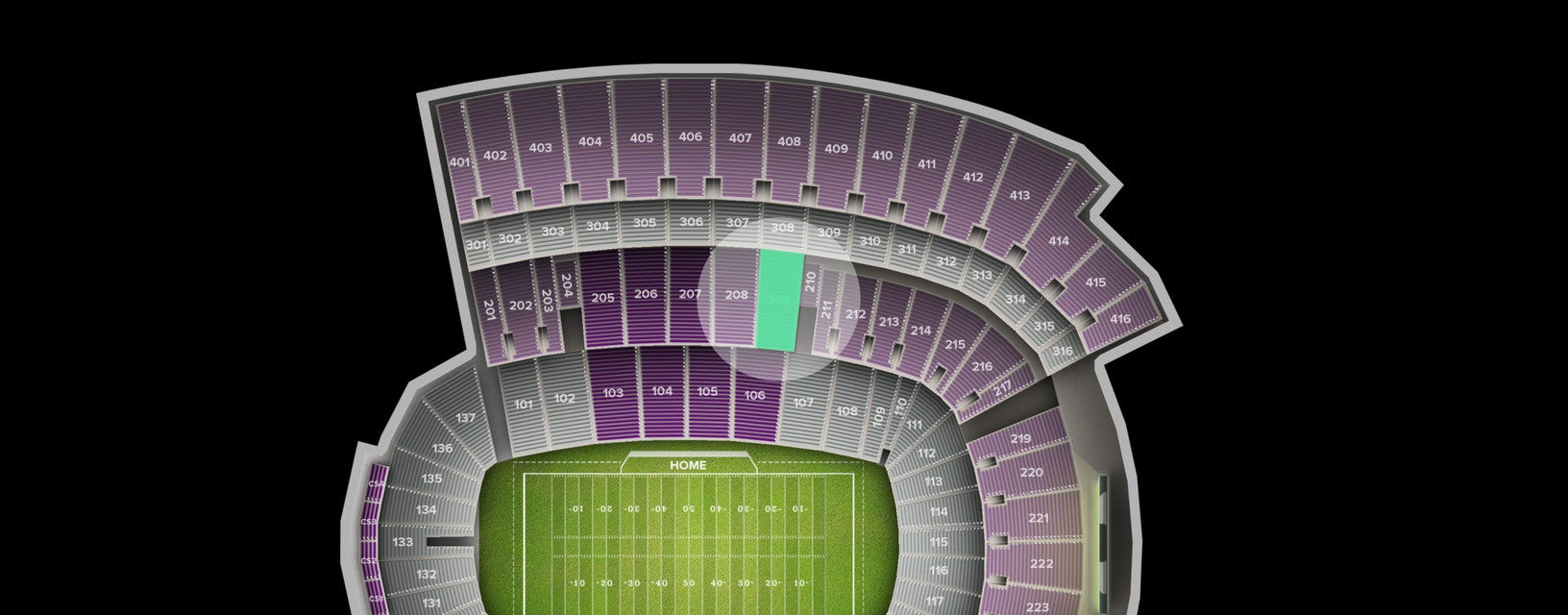Seat view from Club