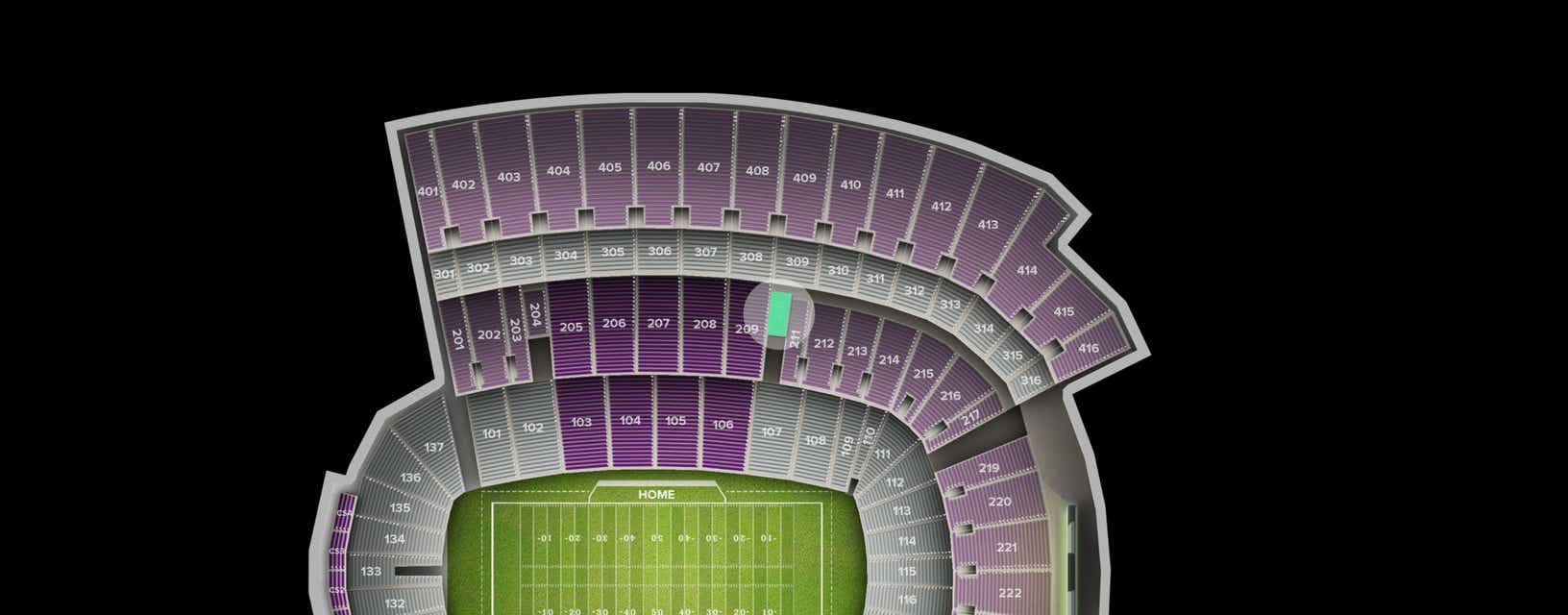 Seat view from Club