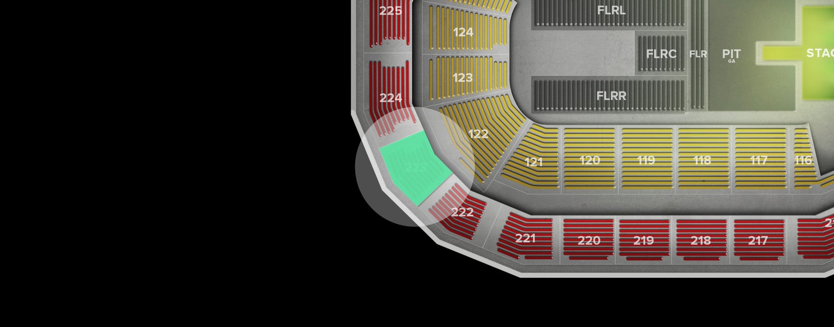 Seat view from Upper