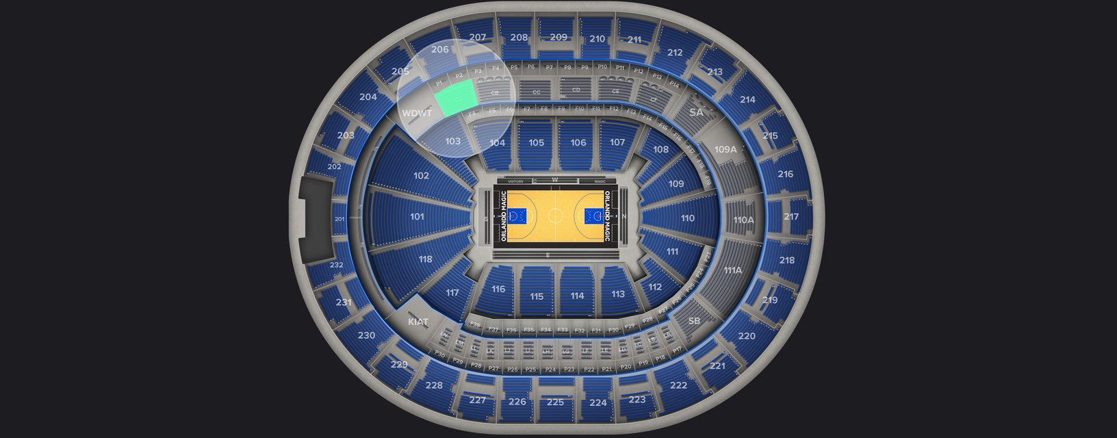Seat view from Club I