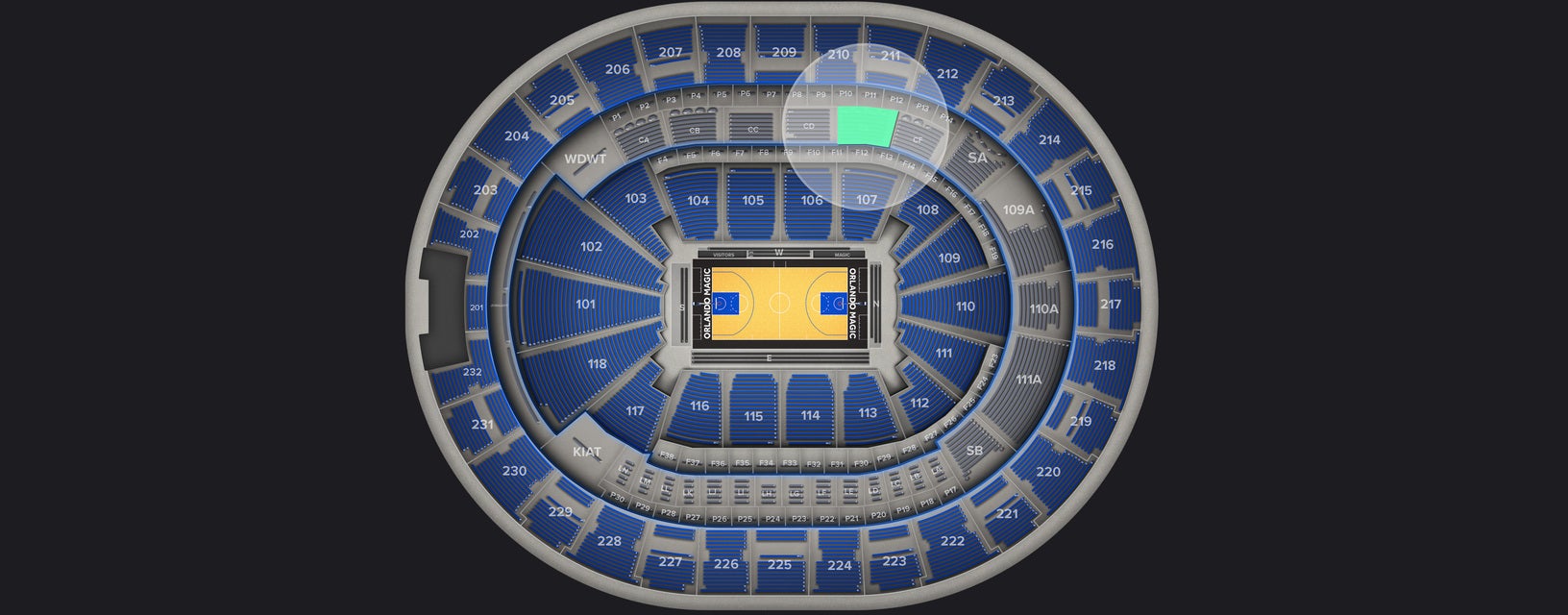 Seat view from Club I