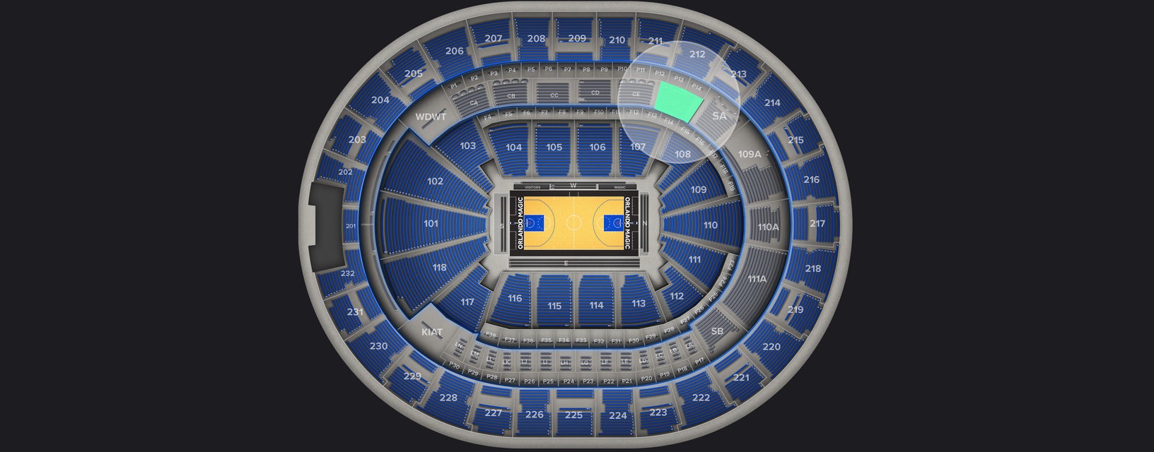 Seat view from Club I