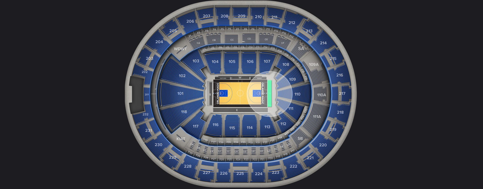 Seat view from Courtside