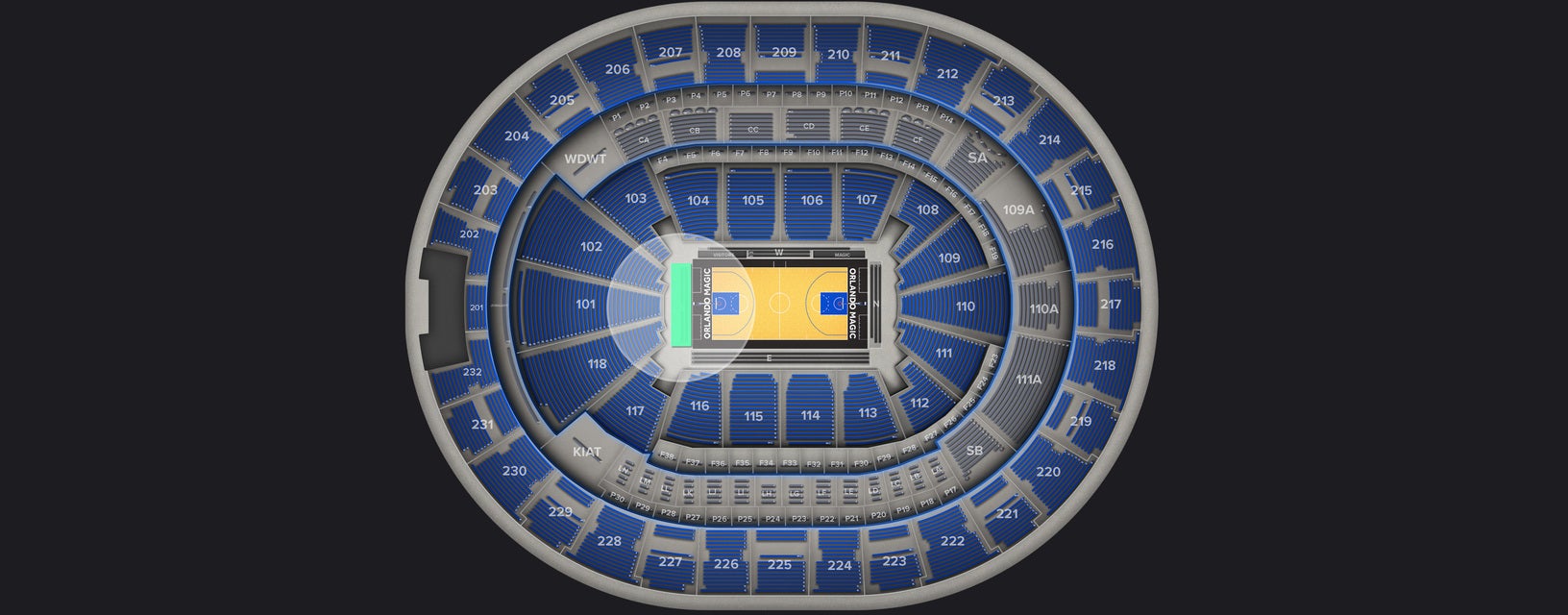 Seat view from Courtside
