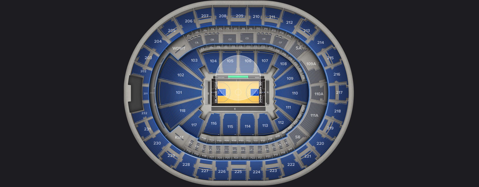 Seat view from Courtside