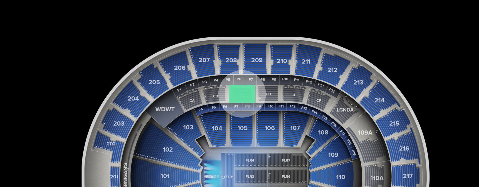 Seat view from Club
