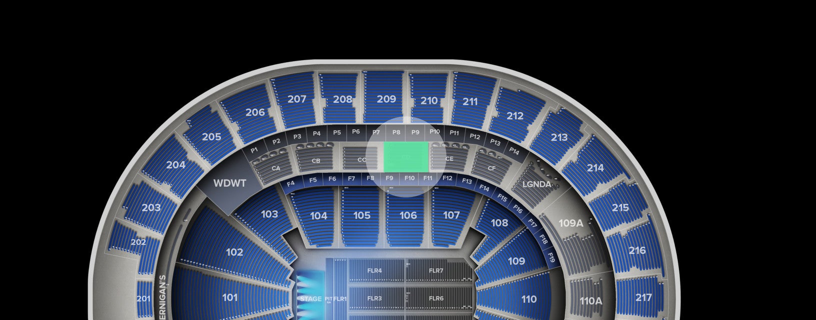 Seat view from Club