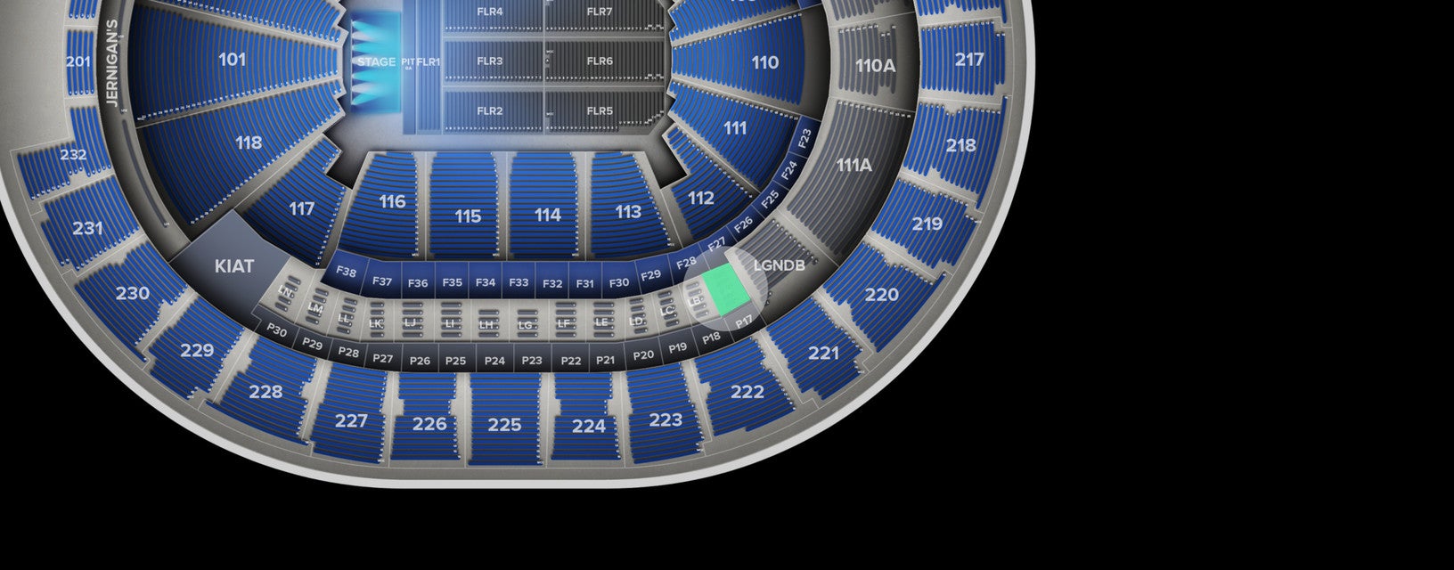 Seat view from Loge