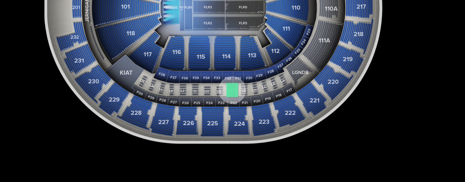 Seat view from Loge