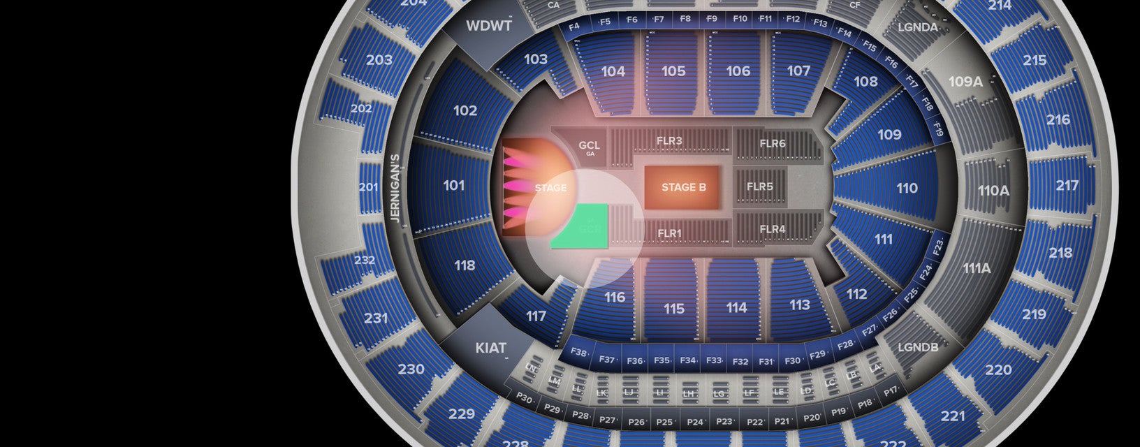 Seat view from Gold Circle