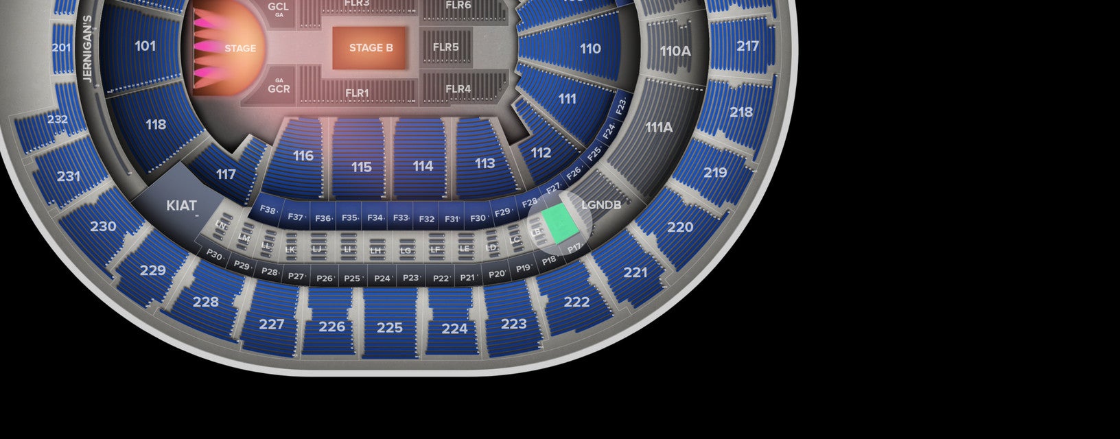 Seat view from Loge