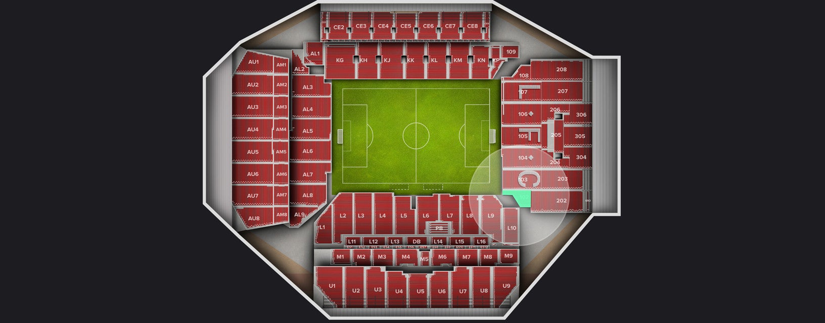 Seat view from Shortside Lower