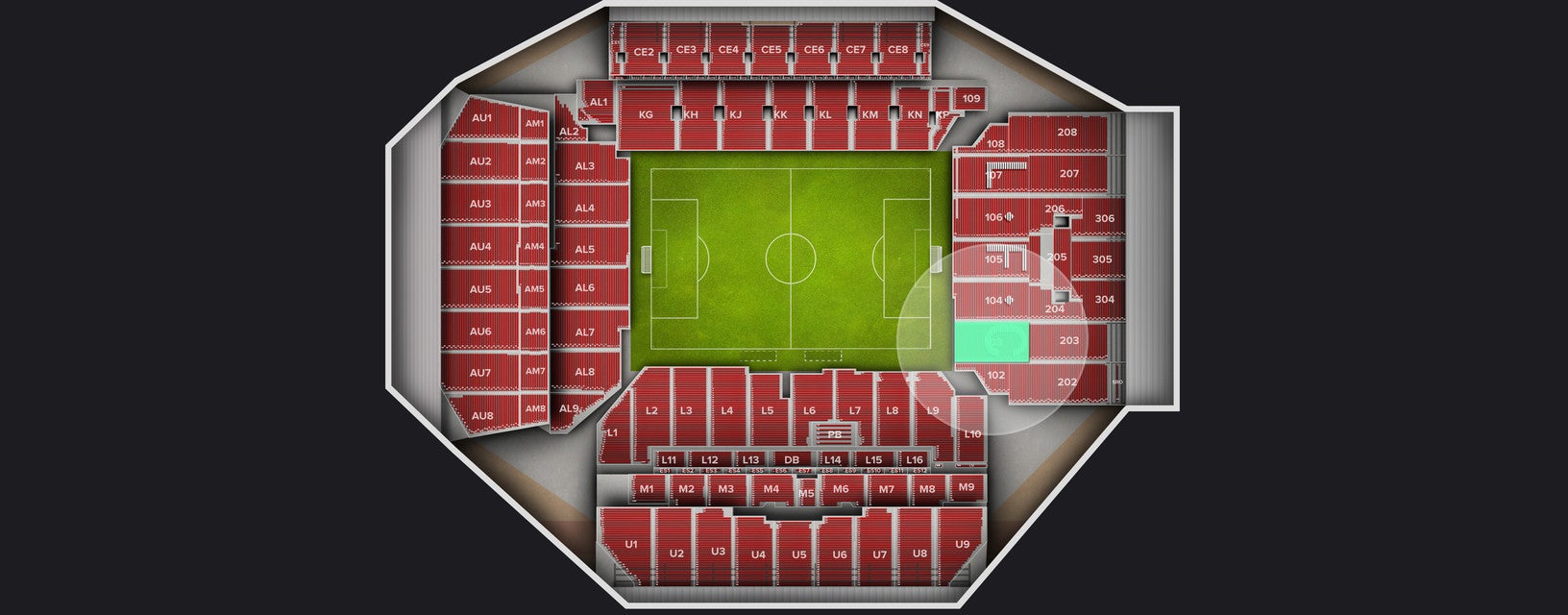 Seat view from Shortside Lower