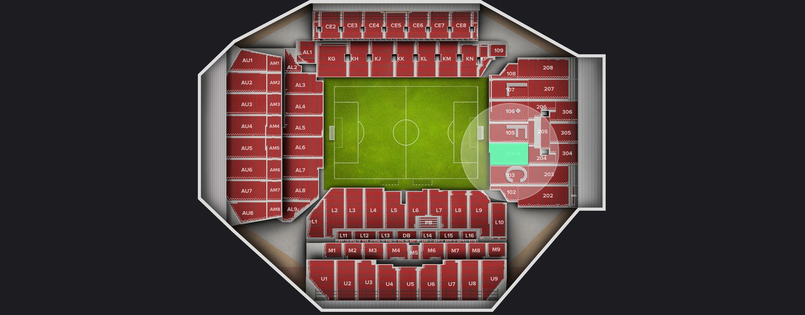 Seat view from Shortside Lower