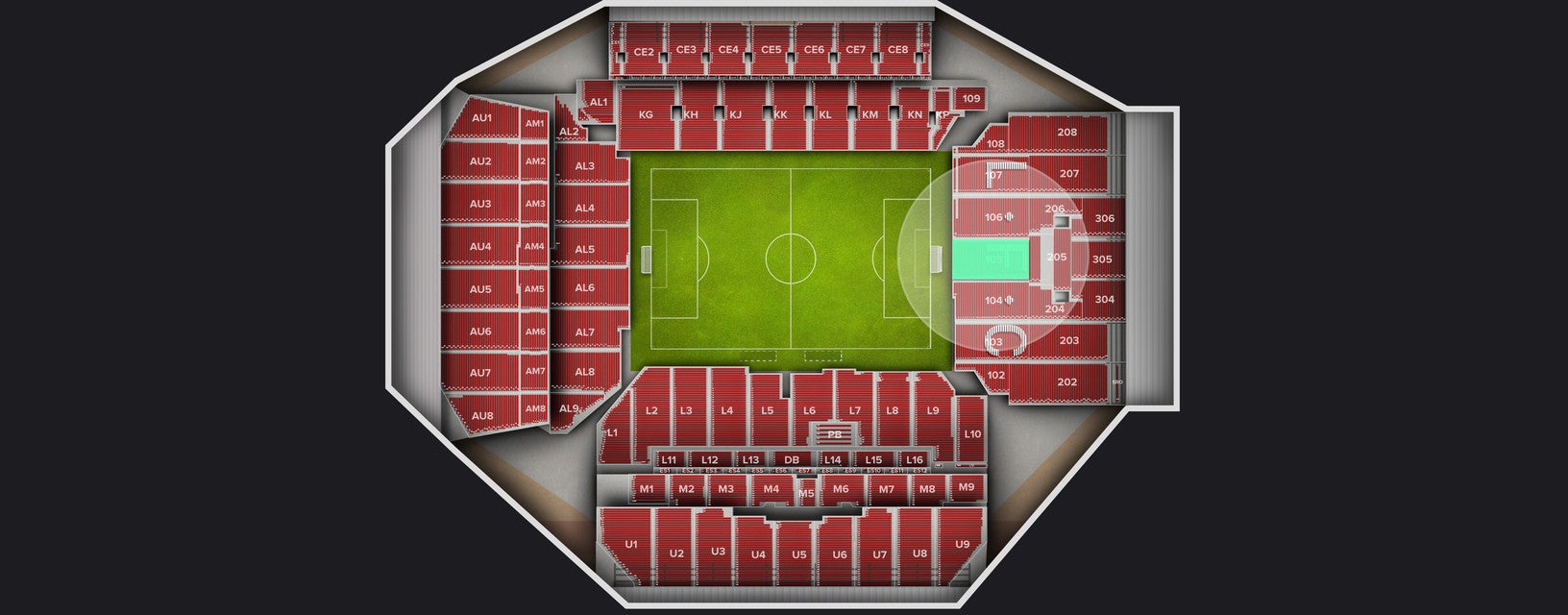 Seat view from Shortside Lower