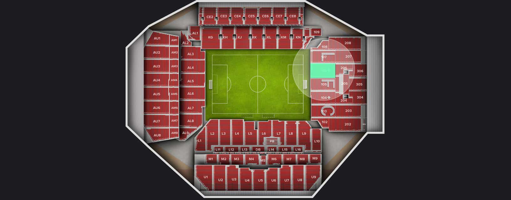 Seat view from Shortside Lower