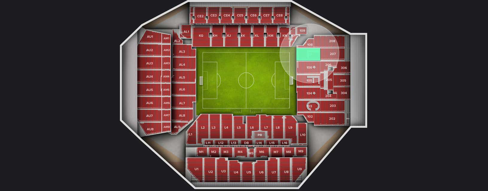 Seat view from Shortside Lower