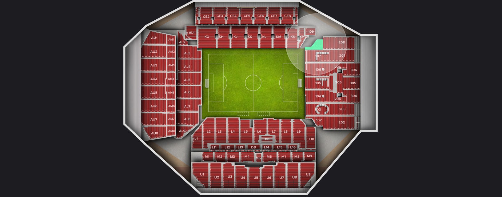 Seat view from Shortside Lower