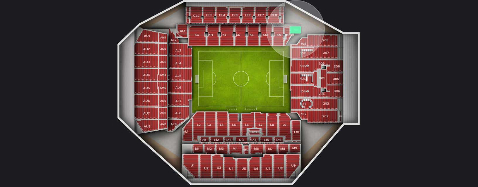 Seat view from Shortside Lower