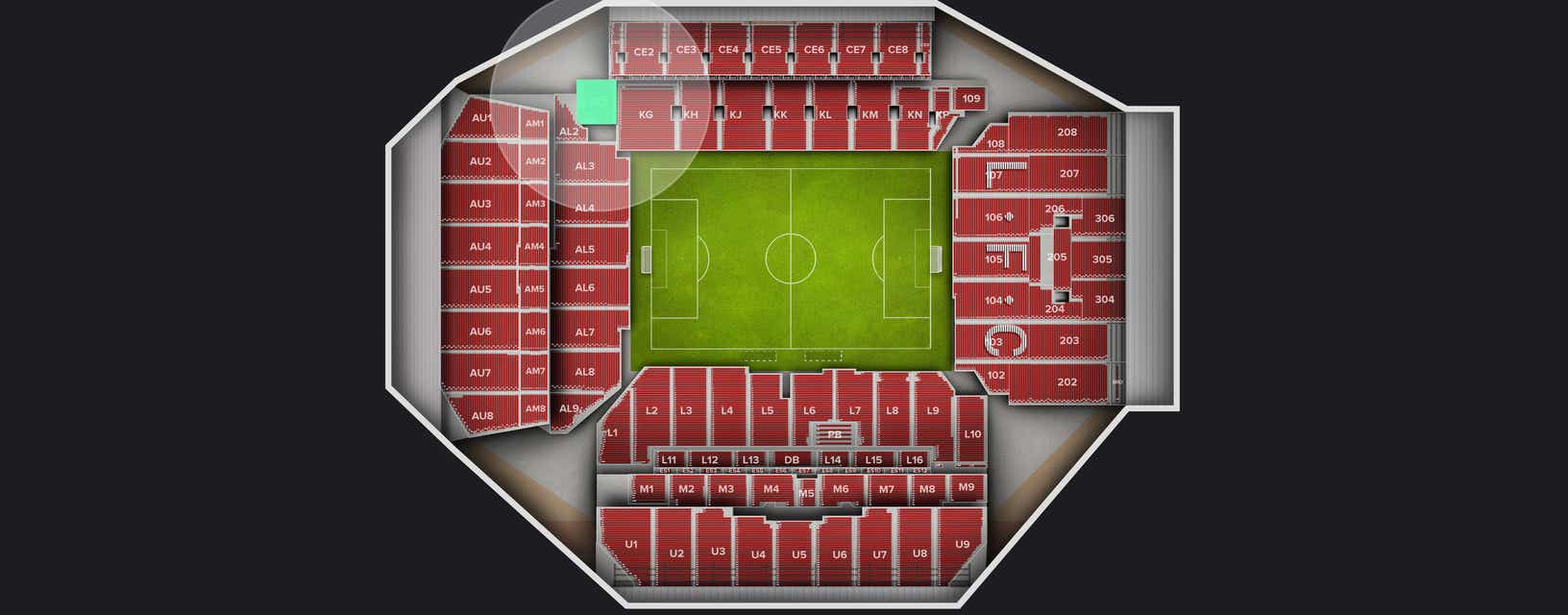 Seat view from Shortside Lower