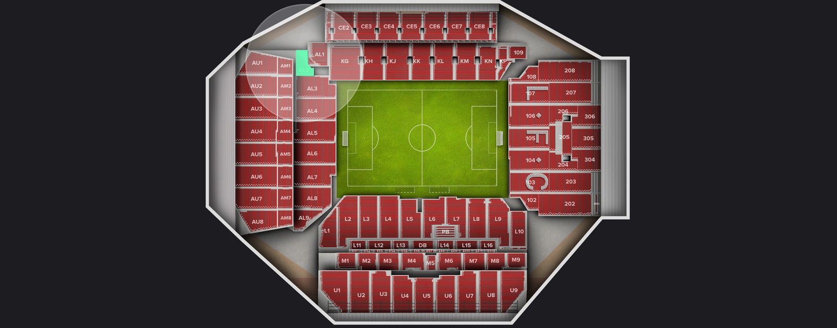 Seat view from Shortside Lower