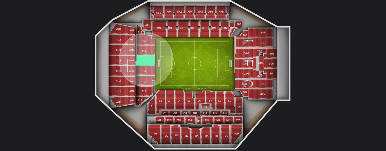Seat view from Shortside Lower