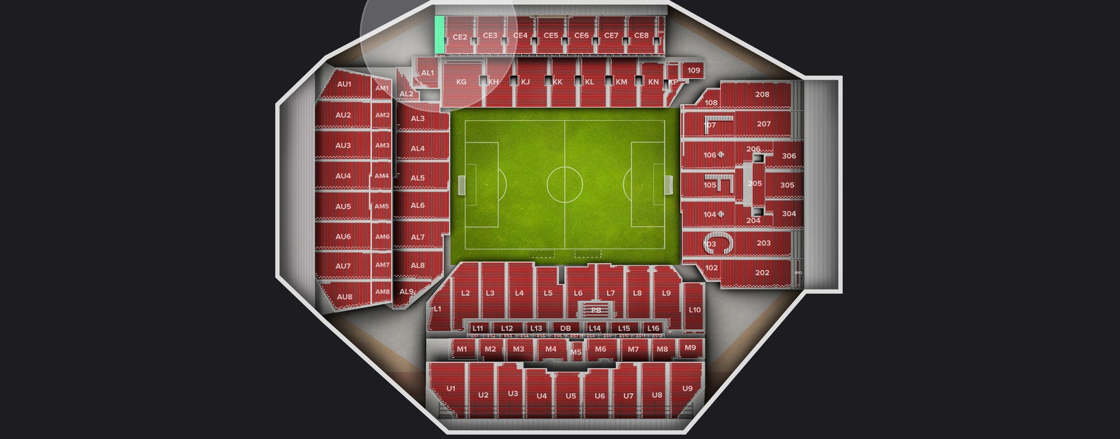 Seat view from Longside Upper