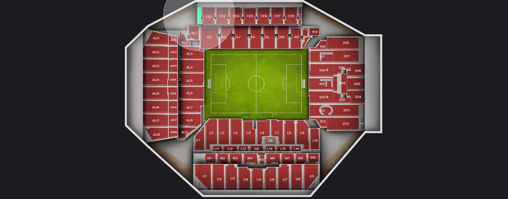 Seat view from Longside Upper