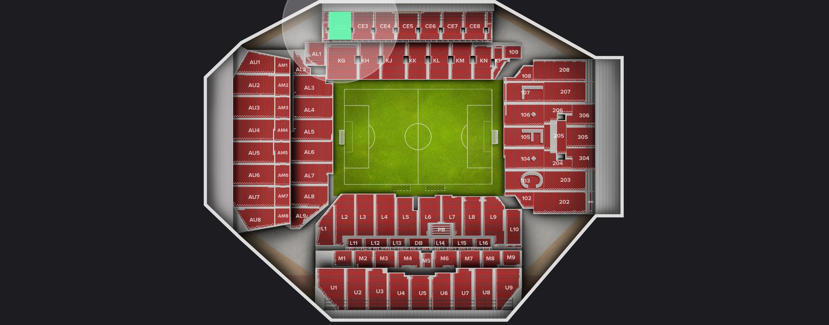 Seat view from Longside Upper