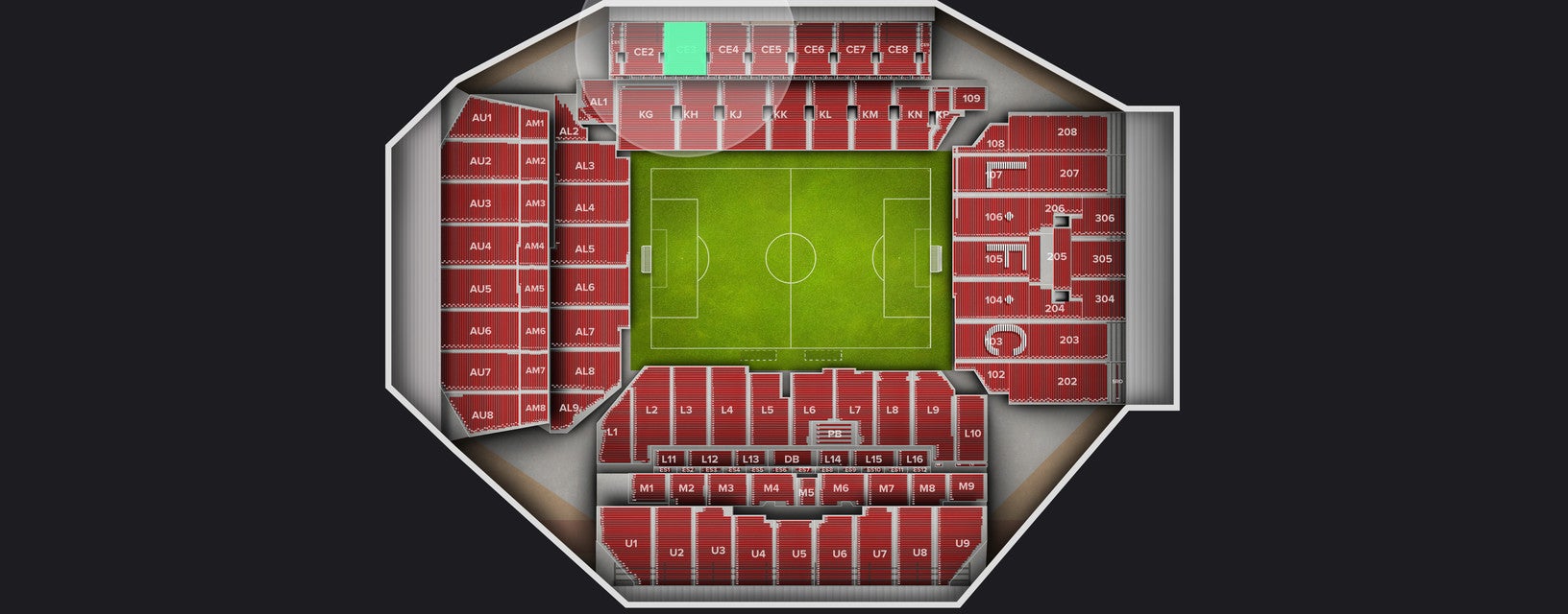 Seat view from Longside Upper