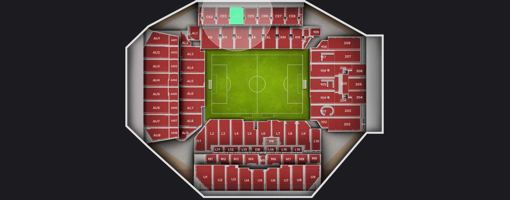 Seat view from Longside Upper