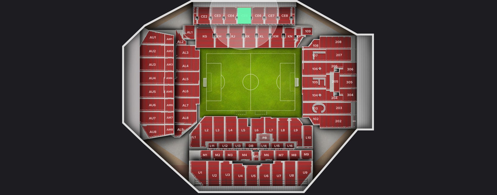 Seat view from Longside Upper