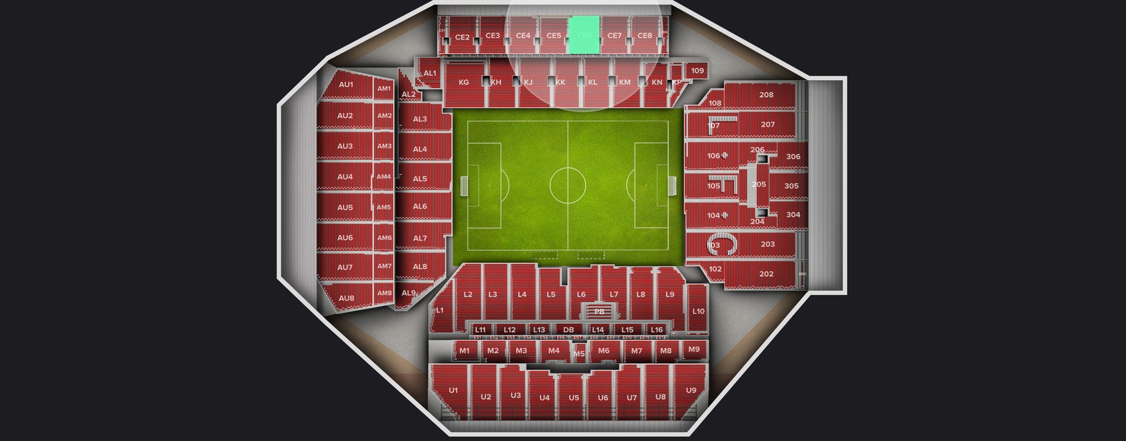 Seat view from Longside Upper