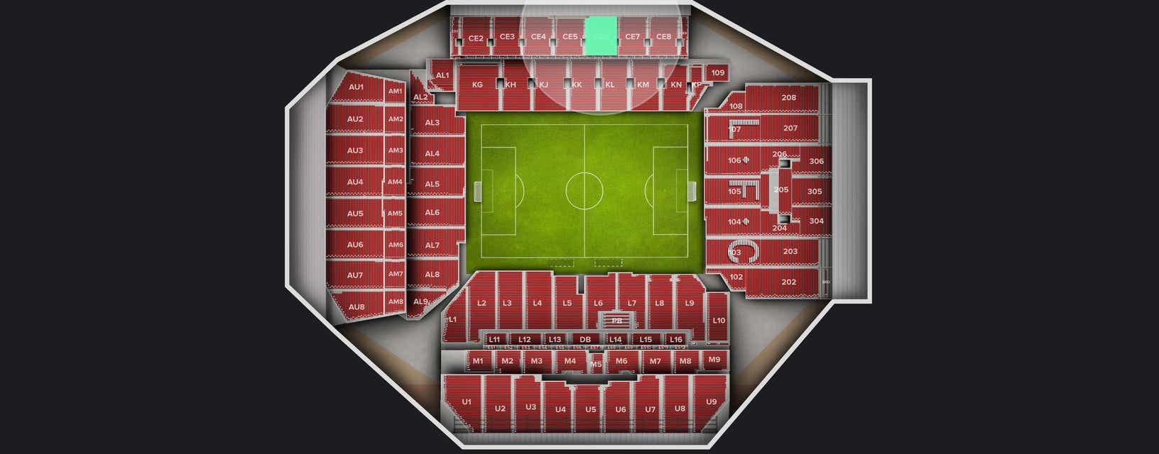 Seat view from Longside Upper