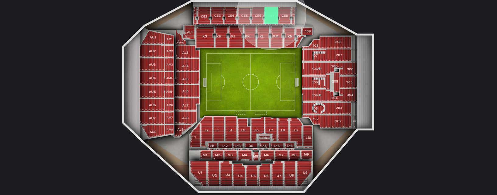 Seat view from Longside Upper