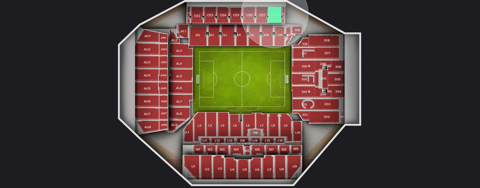 Seat view from Longside Upper