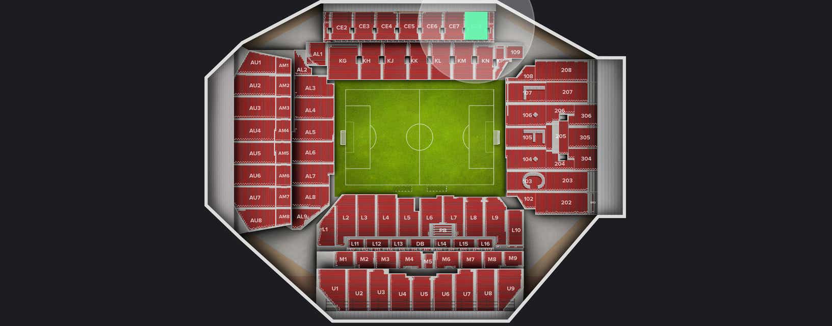Seat view from Longside Upper