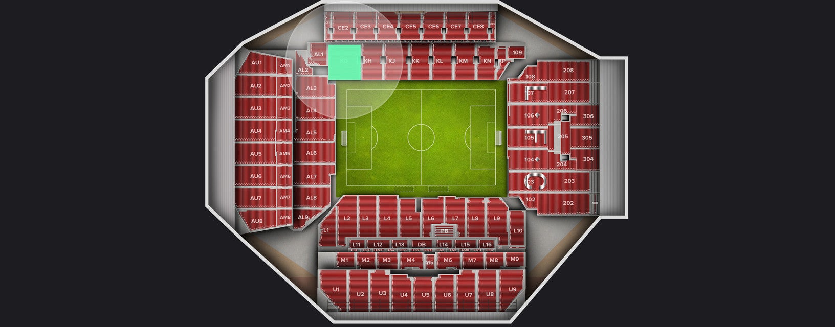 Seat view from Longside Lower