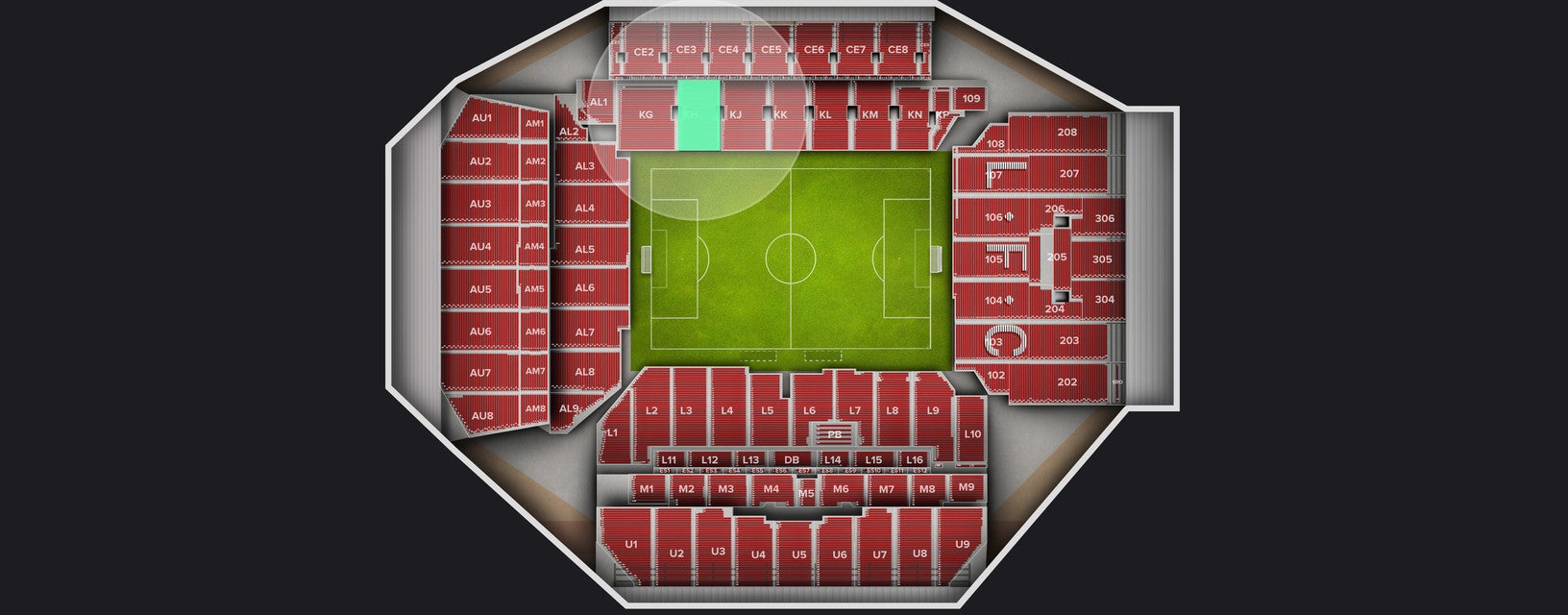 Seat view from Longside Lower