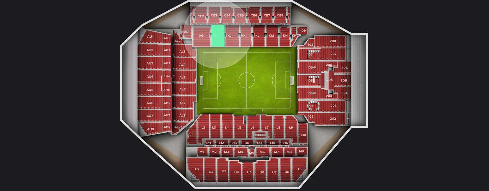Seat view from Longside Lower