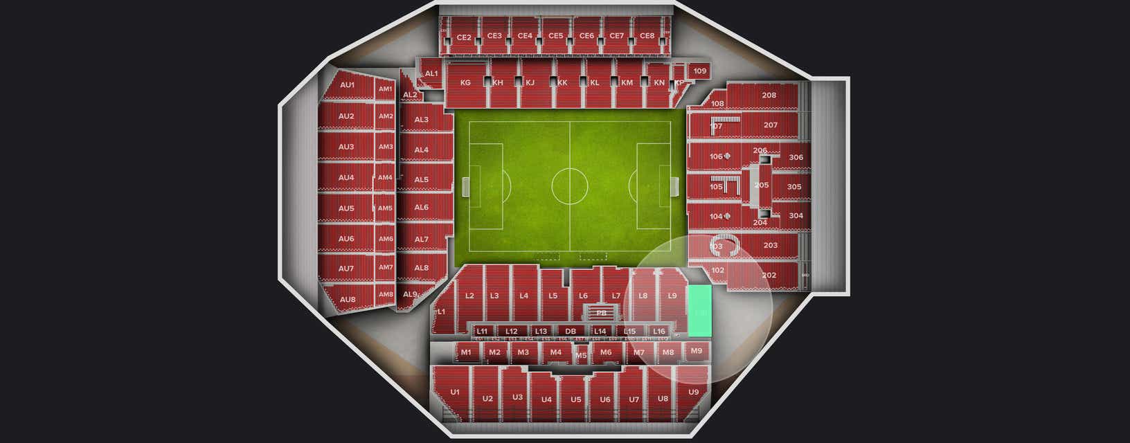 Seat view from Longside Lower